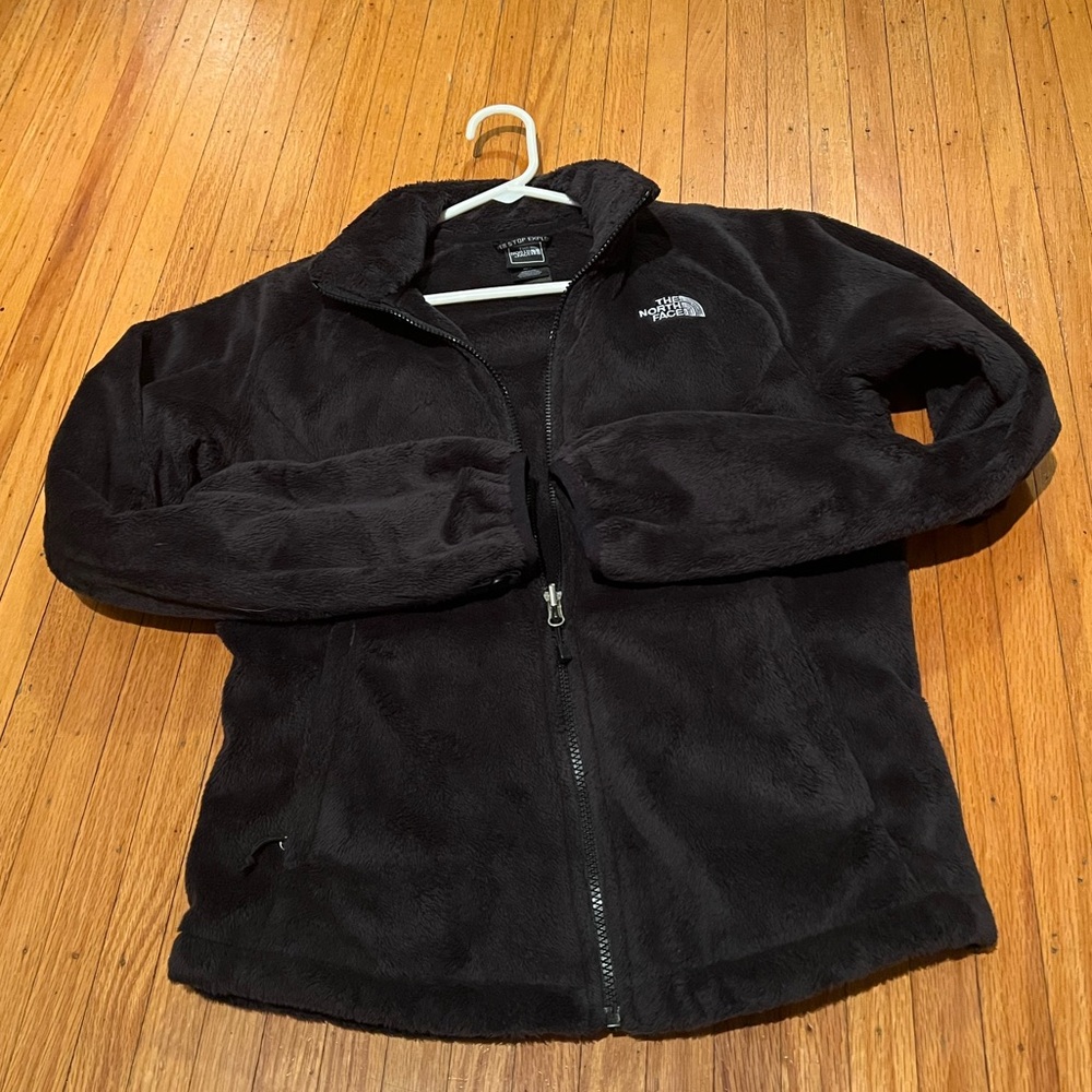 The North Face Women's Black Zip-up Teddy Jacket - Picture 3 of 5